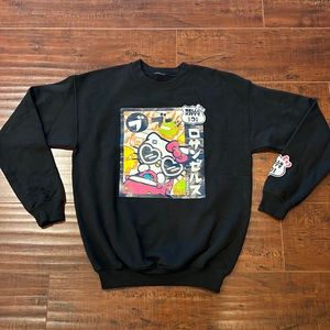 Hello Kitty 101 Los Angeles Graphic Black Sweatshirt Kids Size Large Never Worn!